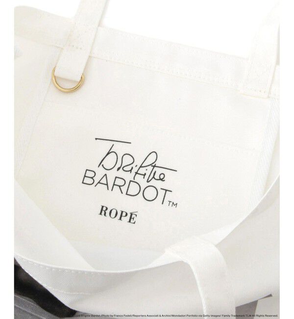 ROPE「【Brigitte Bardot&times;ROPE'・コラボ】モノクロフォトプリントキャンバストートバッグ【A4対応】」|トートバッグ|