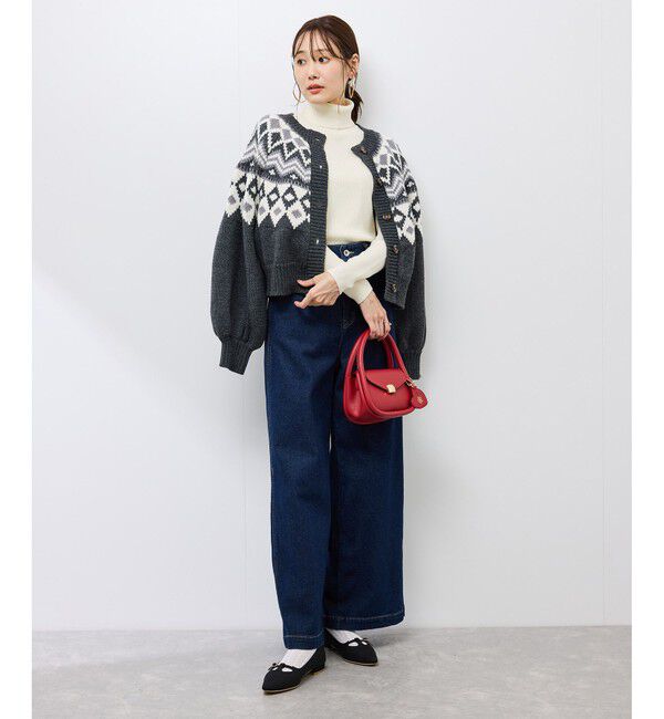 Rope&rsquo;Picnic「アンチピリングリブタートルニットプルオーバー/イージーケア」|ニット・セーター|