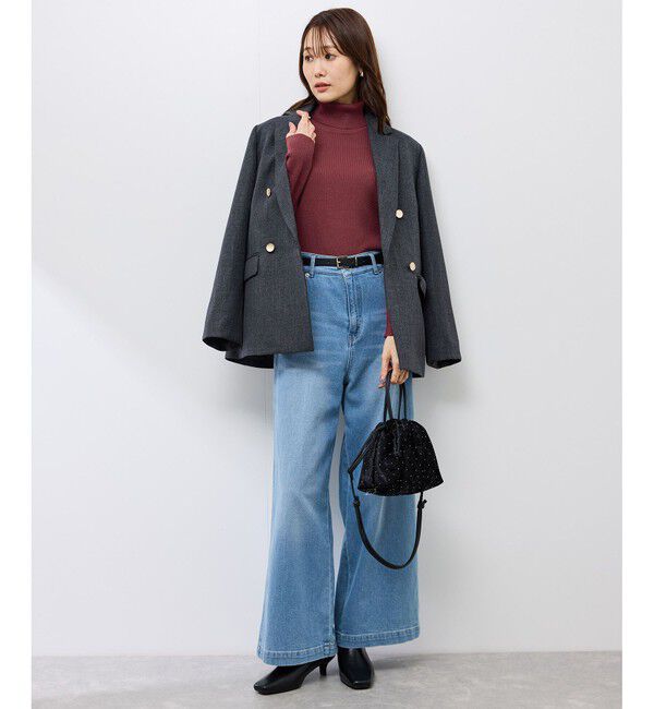 Rope&rsquo;Picnic「アンチピリングリブタートルニットプルオーバー/イージーケア」|ニット・セーター|