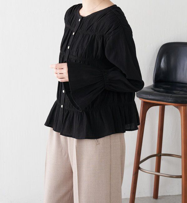  「ワッシャー切替ブラウス」|シャツ・ブラウス|