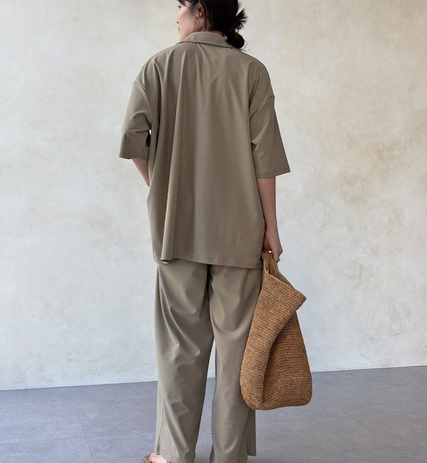  「【WEB限定】6分袖スキッパーシャツ＋ワイドパンツ」|スーツ|