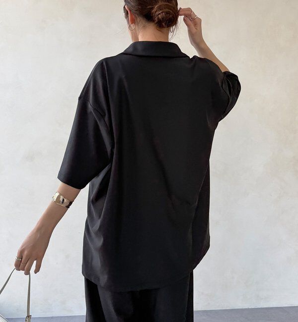  「【WEB限定】6分袖スキッパーシャツ＋ワイドパンツ」|スーツ|