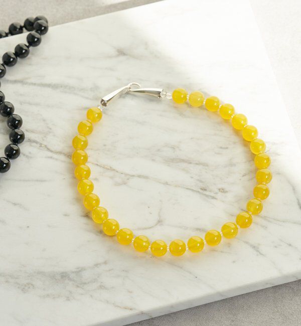  「【Lemme.&times;2.718】ジェムストーンネックレス」|リング|イエロー