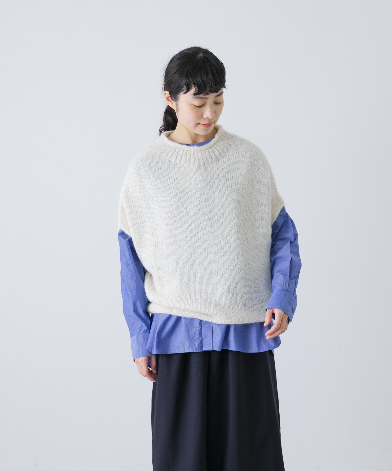 かぐれ「アルパカルーズベスト」|ニット・セーター|