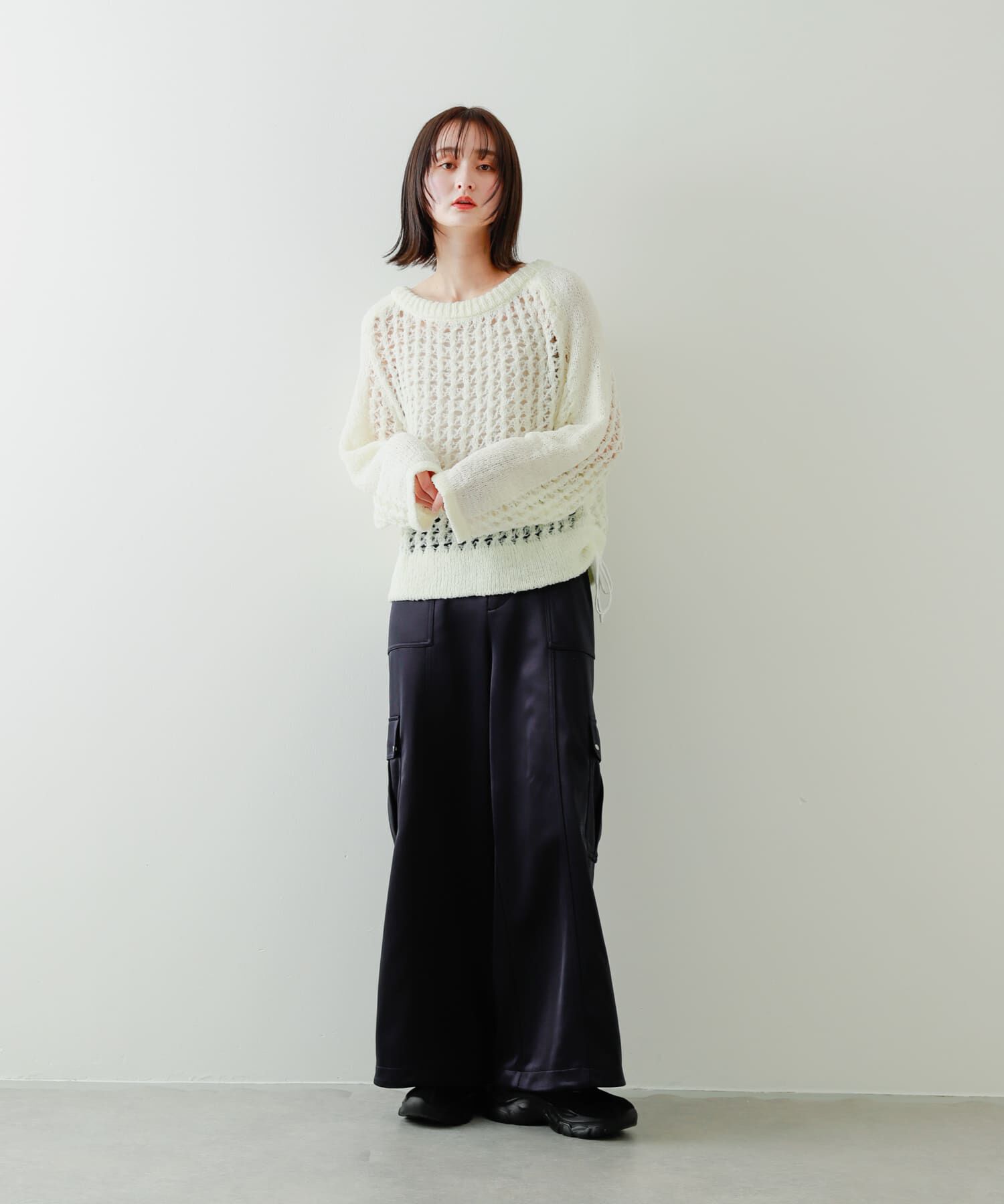 SENSE OF PLACE by URBAN RESEARCH「チュールヤーンメッシュセーター」|ニット・セーター|