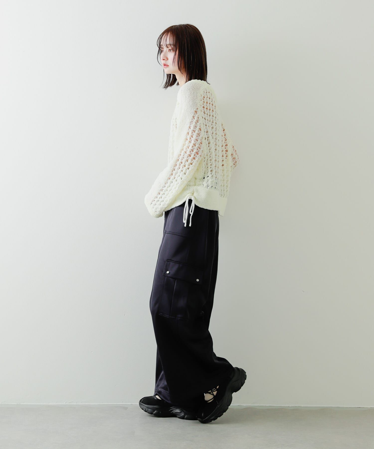 SENSE OF PLACE by URBAN RESEARCH「チュールヤーンメッシュセーター」|ニット・セーター|