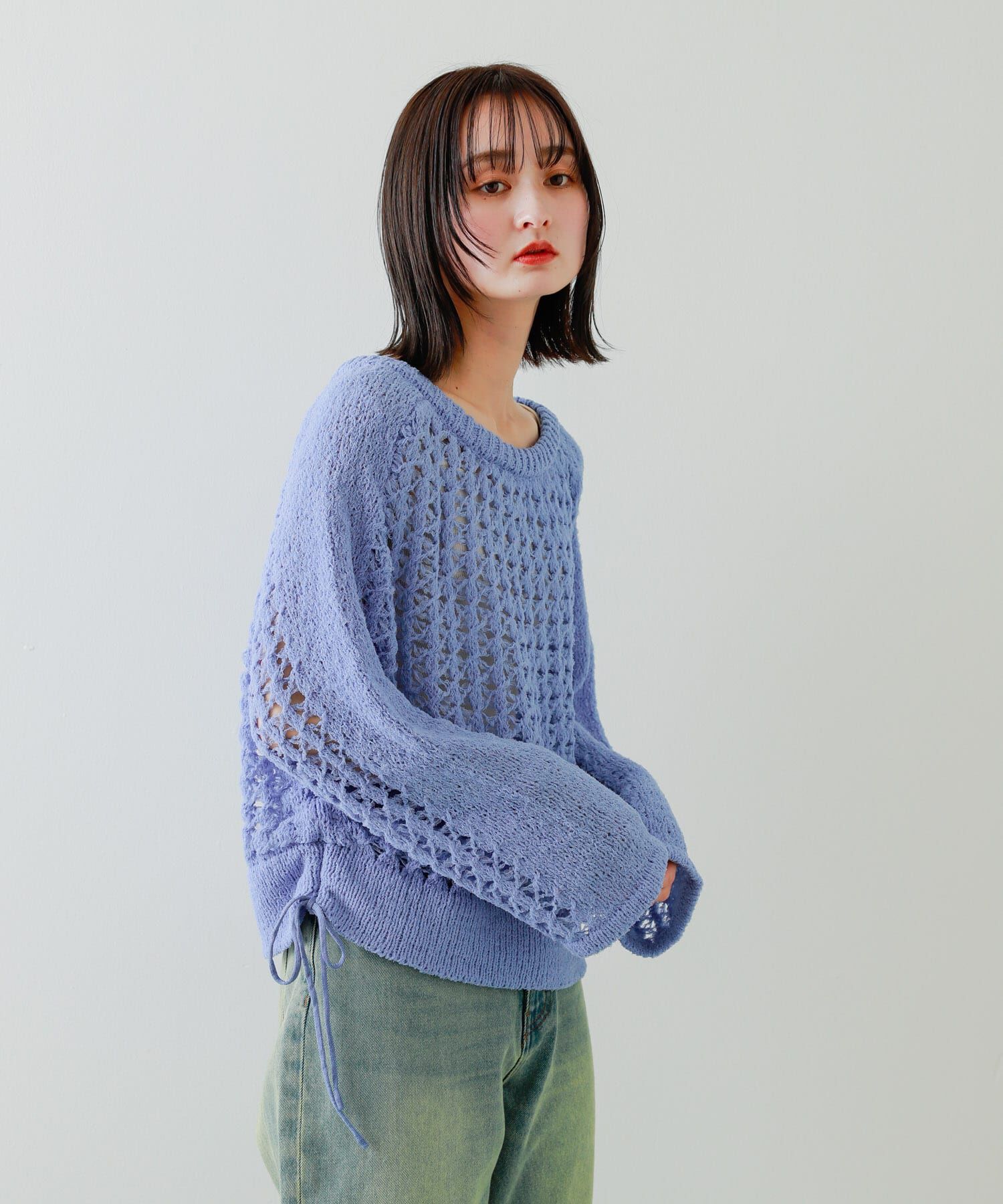 SENSE OF PLACE by URBAN RESEARCH「チュールヤーンメッシュセーター」|ニット・セーター|