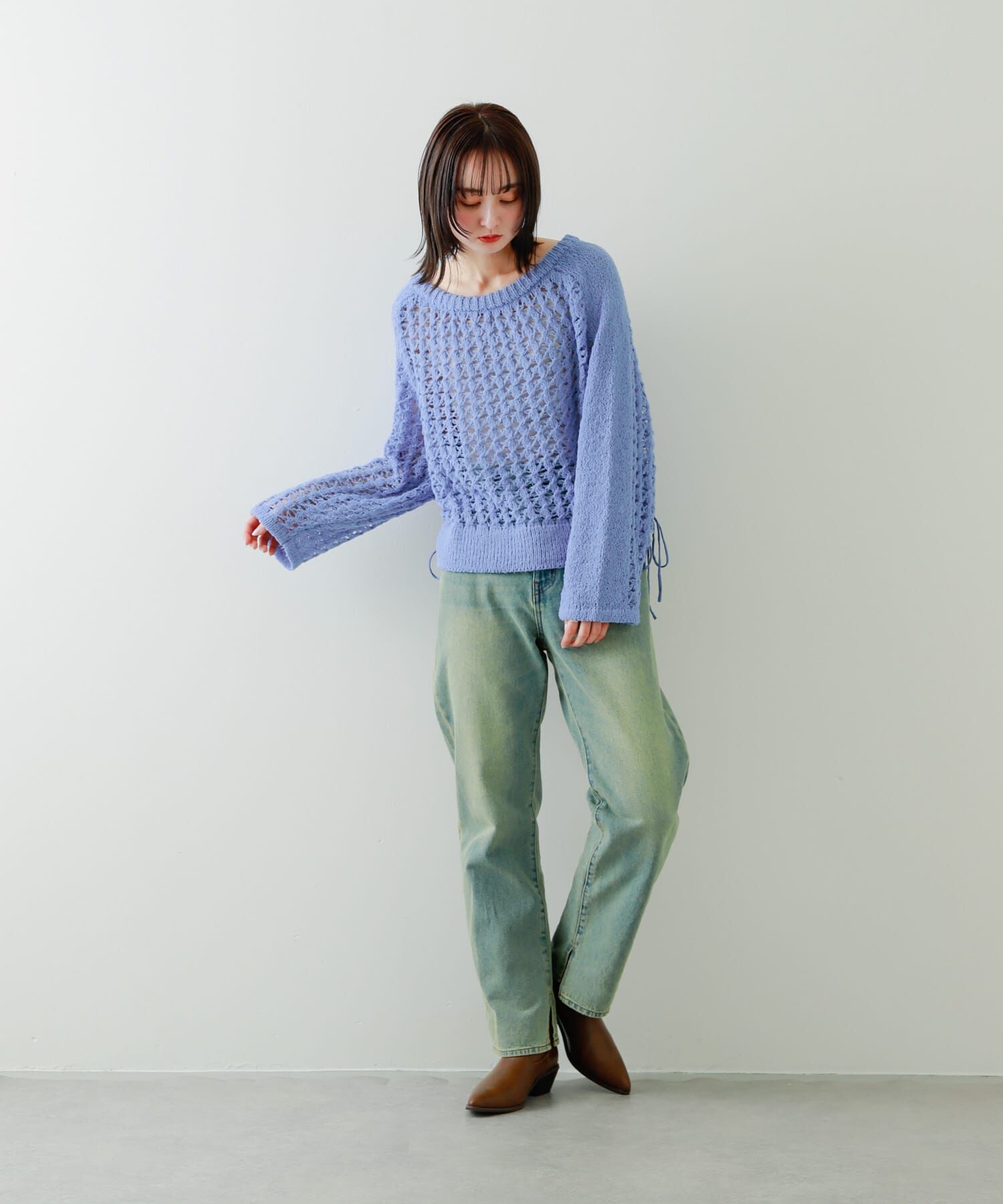 SENSE OF PLACE by URBAN RESEARCH「チュールヤーンメッシュセーター」|ニット・セーター|