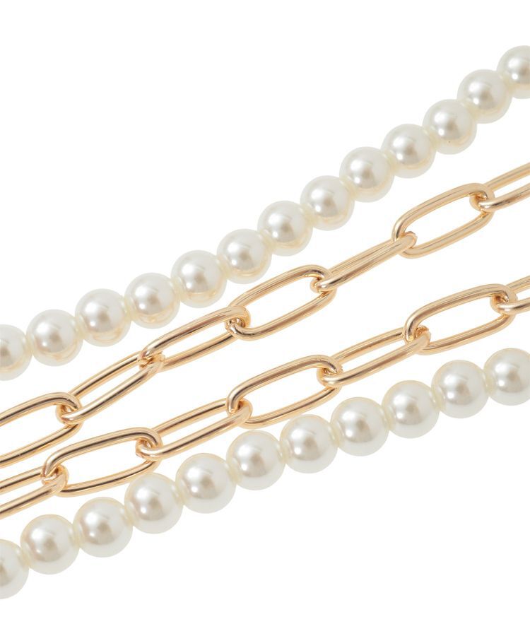 AMERICAN HOLIC「【2点SET】パール＋チェーンネックレス」|ネックレス|