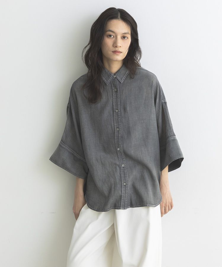 GARAGE OF GOOD CLOTHING「シアーデニムビッグカフスドルマンシャツ」|シャツ・ブラウス|