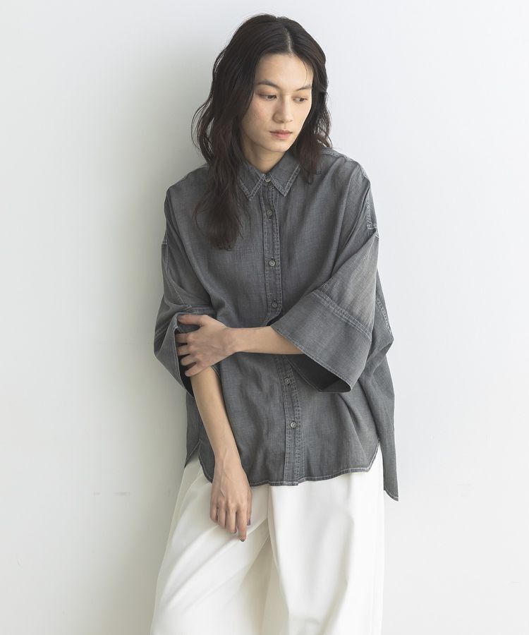 GARAGE OF GOOD CLOTHING「シアーデニムビッグカフスドルマンシャツ」|シャツ・ブラウス|