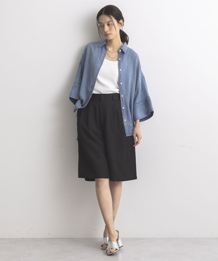 GARAGE OF GOOD CLOTHING「シアーデニムビッグカフスドルマンシャツ」|シャツ・ブラウス|