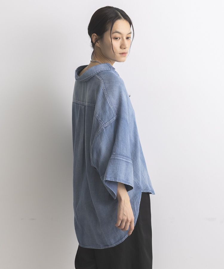 GARAGE OF GOOD CLOTHING「シアーデニムビッグカフスドルマンシャツ」|シャツ・ブラウス|