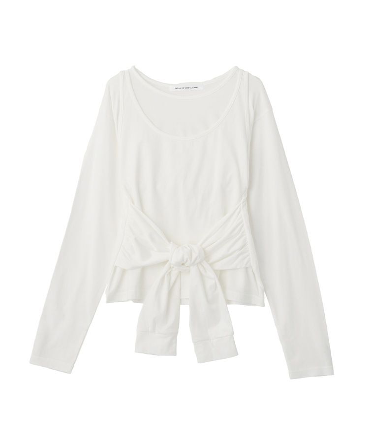 GARAGE OF GOOD CLOTHING「【日本製】レイヤードロングTシャツ」|Tシャツ・カットソー|White