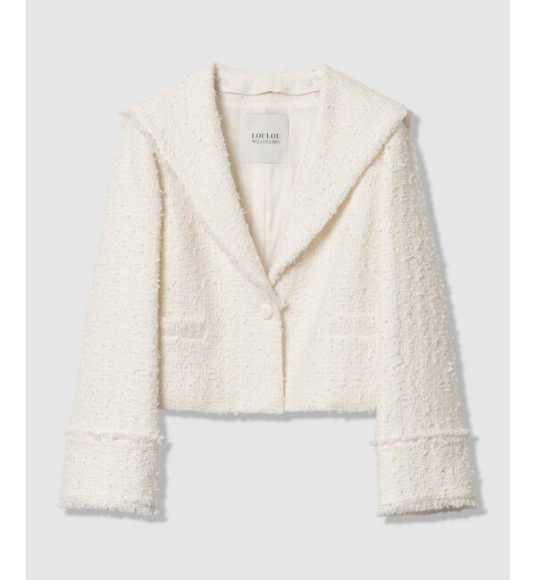 LOULOU WILLOUGHBY「【LOULOU WILLOUGHBY】ファンシーツイードセーラージャケット」|テーラードジャケット|