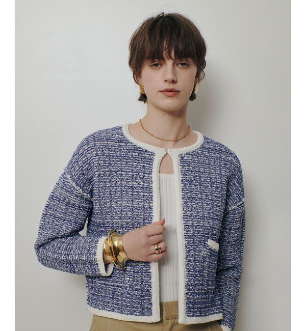 allureville「リバーシブルツイードカーディガン」|カーディガン|