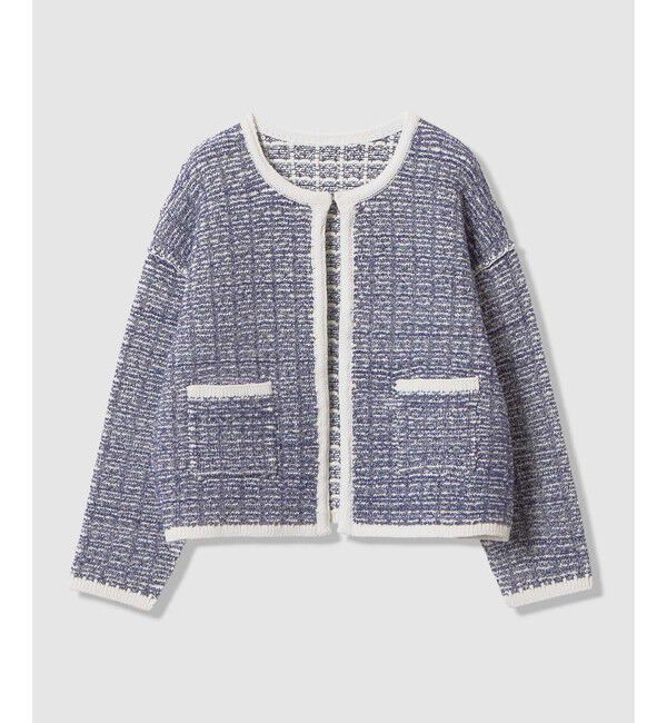 allureville「リバーシブルツイードカーディガン」|カーディガン|