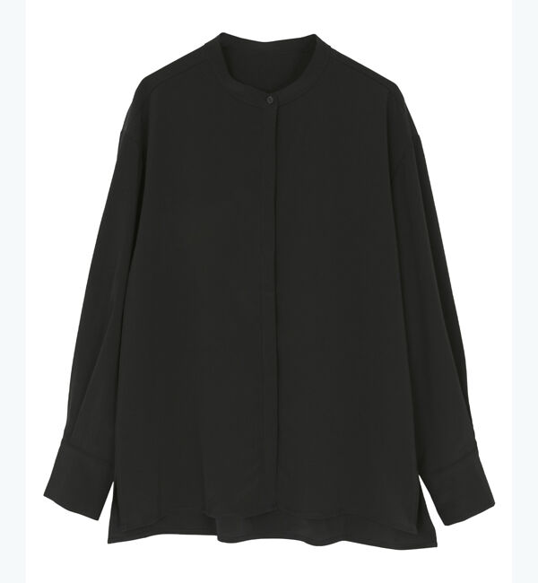 ur's「アジャスタブルカフスバンドカラーシャツ」|シャツ・ブラウス|ブラック