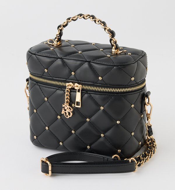  「WEB限定/チャーム付きキルティングバニティバッグ」|ショルダー・メッセンジャー|ブラック系その他