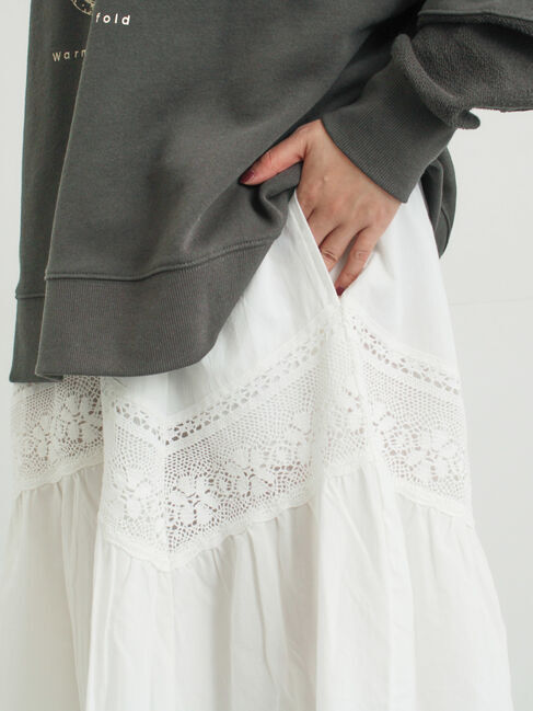 Samansa Mos2「柄アソートティアードレーススカート」|スカート|