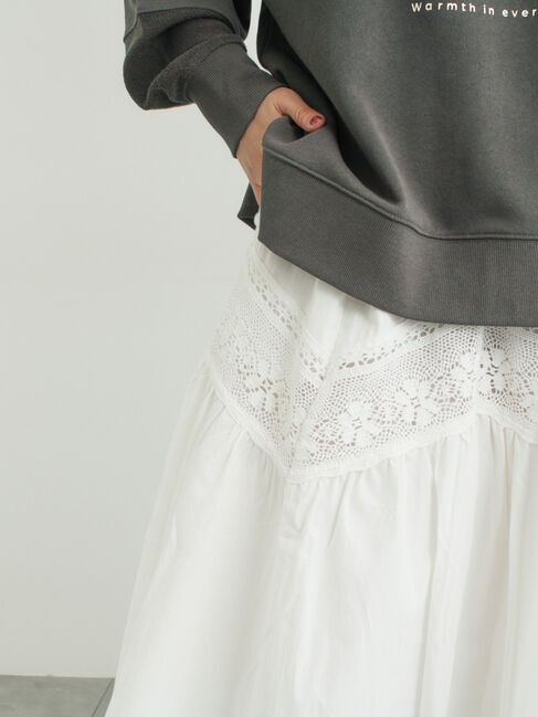 Samansa Mos2「柄アソートティアードレーススカート」|スカート|