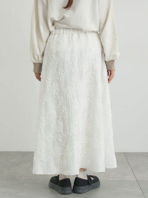 Samansa Mos2「花柄テープ刺繍フレアスカート」|スカート|