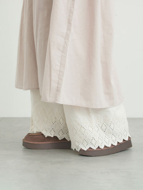 Samansa Mos2「【抗菌防臭】スカラップレースペチパンツ」|その他|ベージュ