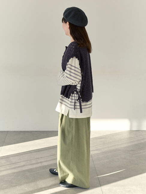 Samansa Mos2「【Cross&times;Staff】前後2WAYニットベスト」|ダウンベスト・ベスト|