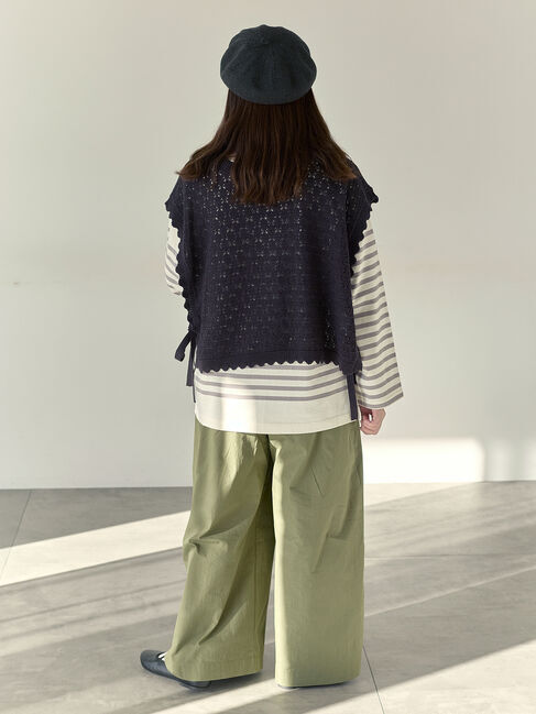 Samansa Mos2「【Cross&times;Staff】前後2WAYニットベスト」|ダウンベスト・ベスト|