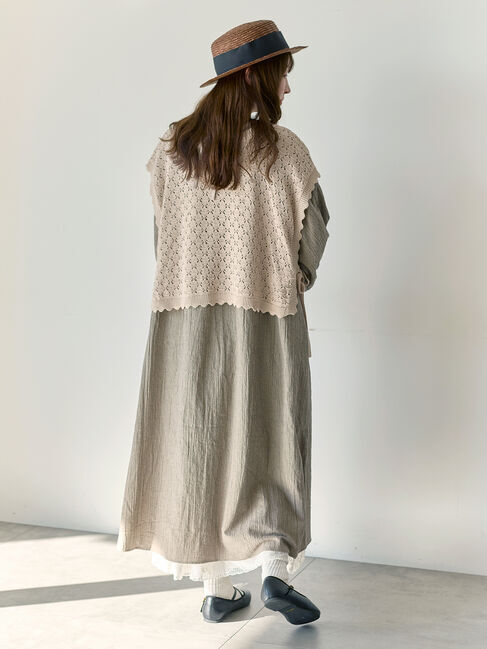 Samansa Mos2「【Cross&times;Staff】前後2WAYニットベスト」|ダウンベスト・ベスト|