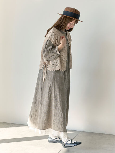 Samansa Mos2「【Cross&times;Staff】前後2WAYニットベスト」|ダウンベスト・ベスト|