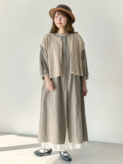 Samansa Mos2「【Cross&times;Staff】前後2WAYニットベスト」|ダウンベスト・ベスト|