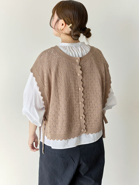 Samansa Mos2「【Cross&times;Staff】前後2WAYニットベスト」|ダウンベスト・ベスト|