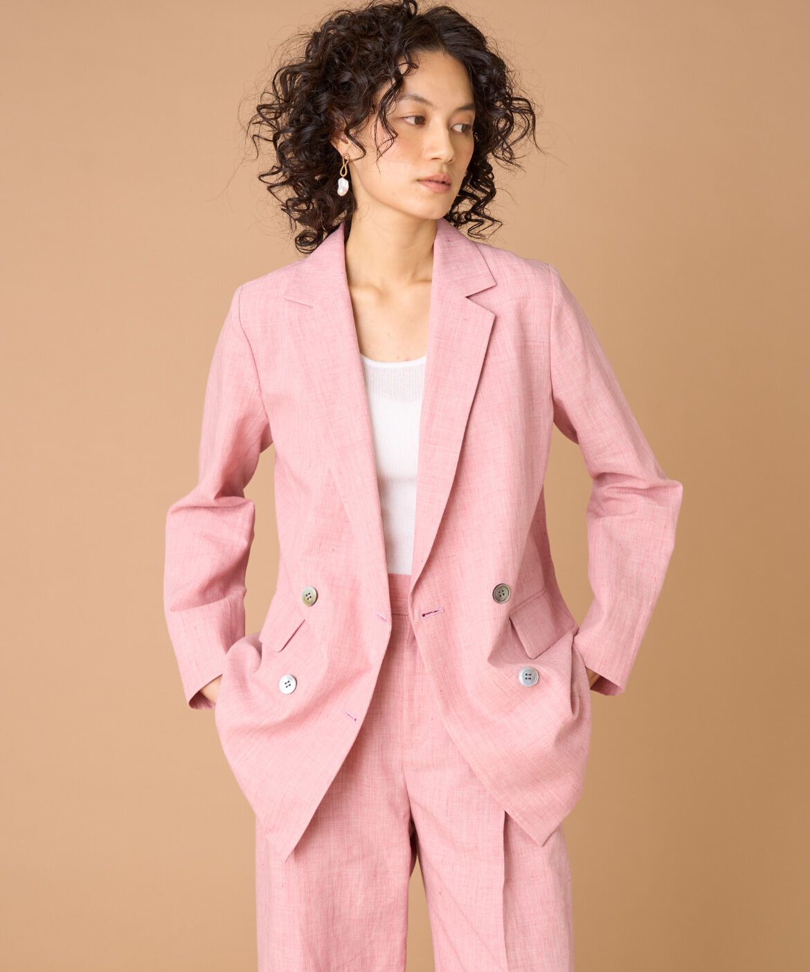 la veille by SUPERIOR CLOSET「ダブルブレストジャケット」|その他|ピンク1