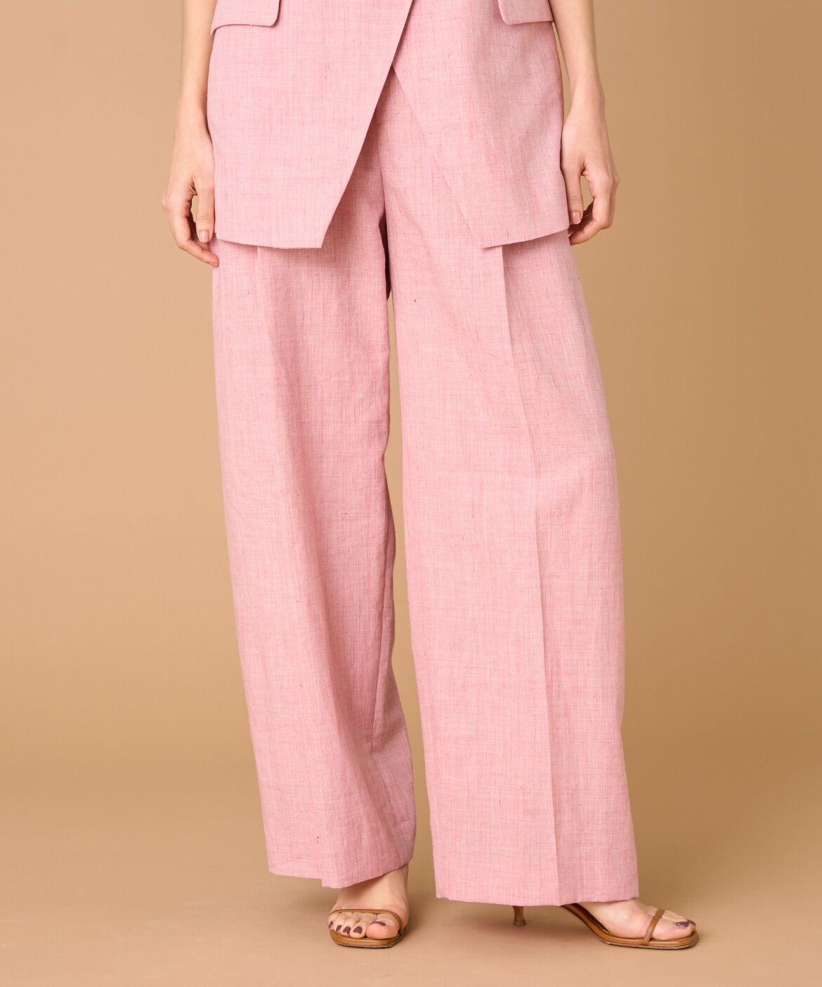 la veille by SUPERIOR CLOSET「タックワイドパンツ」|その他|ピンク1