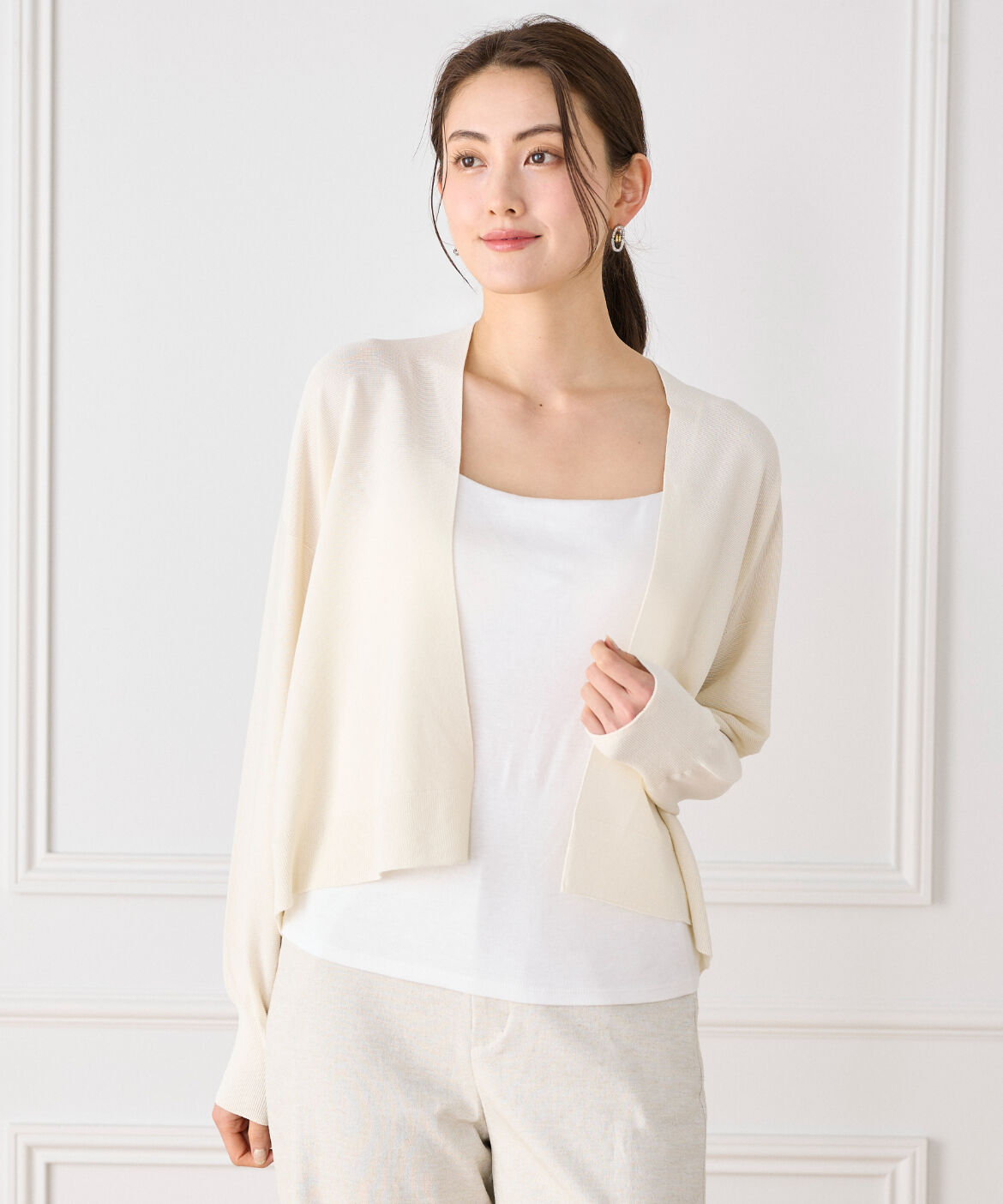 7-IDconcept.「ホールガーメントカーディガン」|カーディガン|オフホワイト1