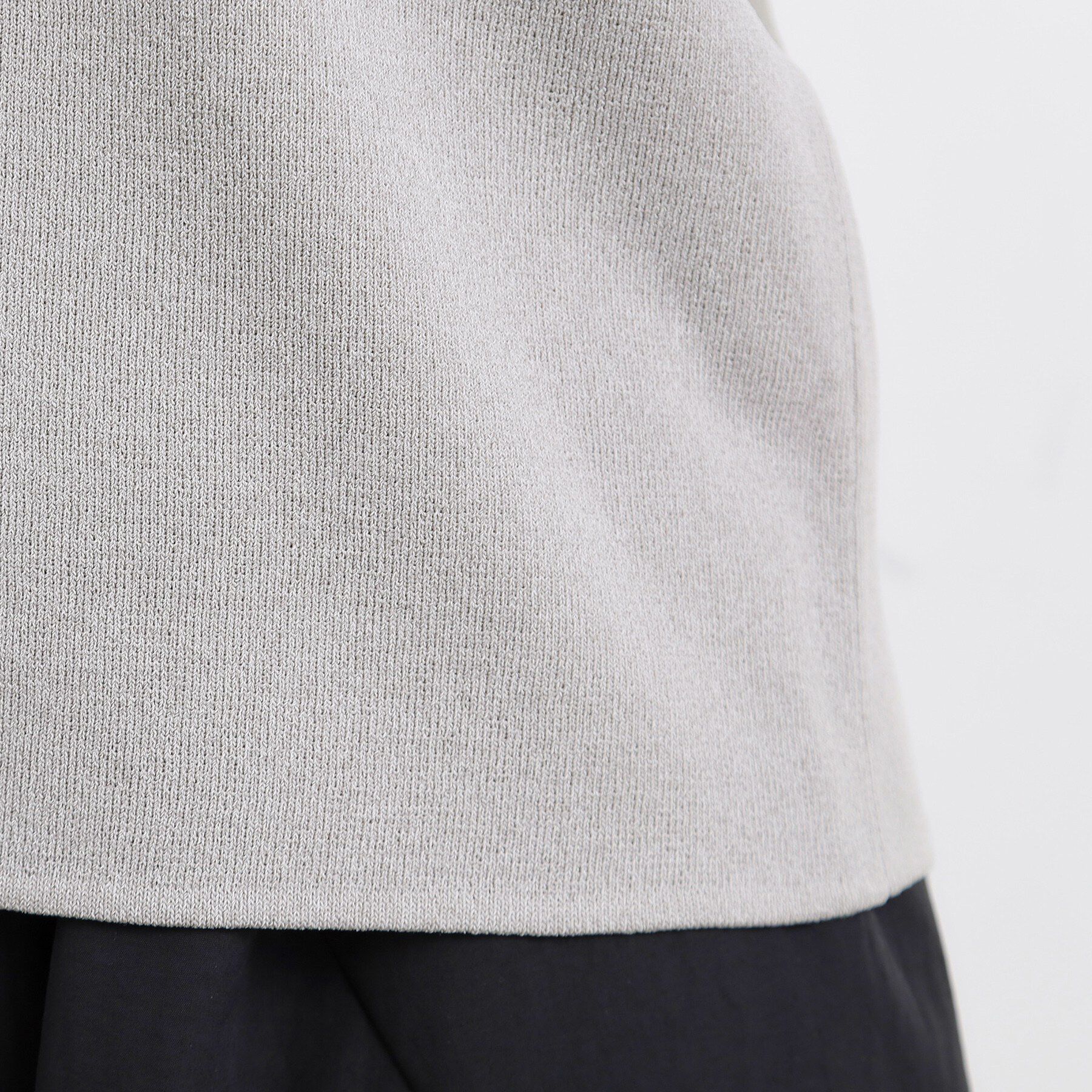 grove「やわらかドライタッチ 袖メッシュ編みニット」|ニット・セーター|