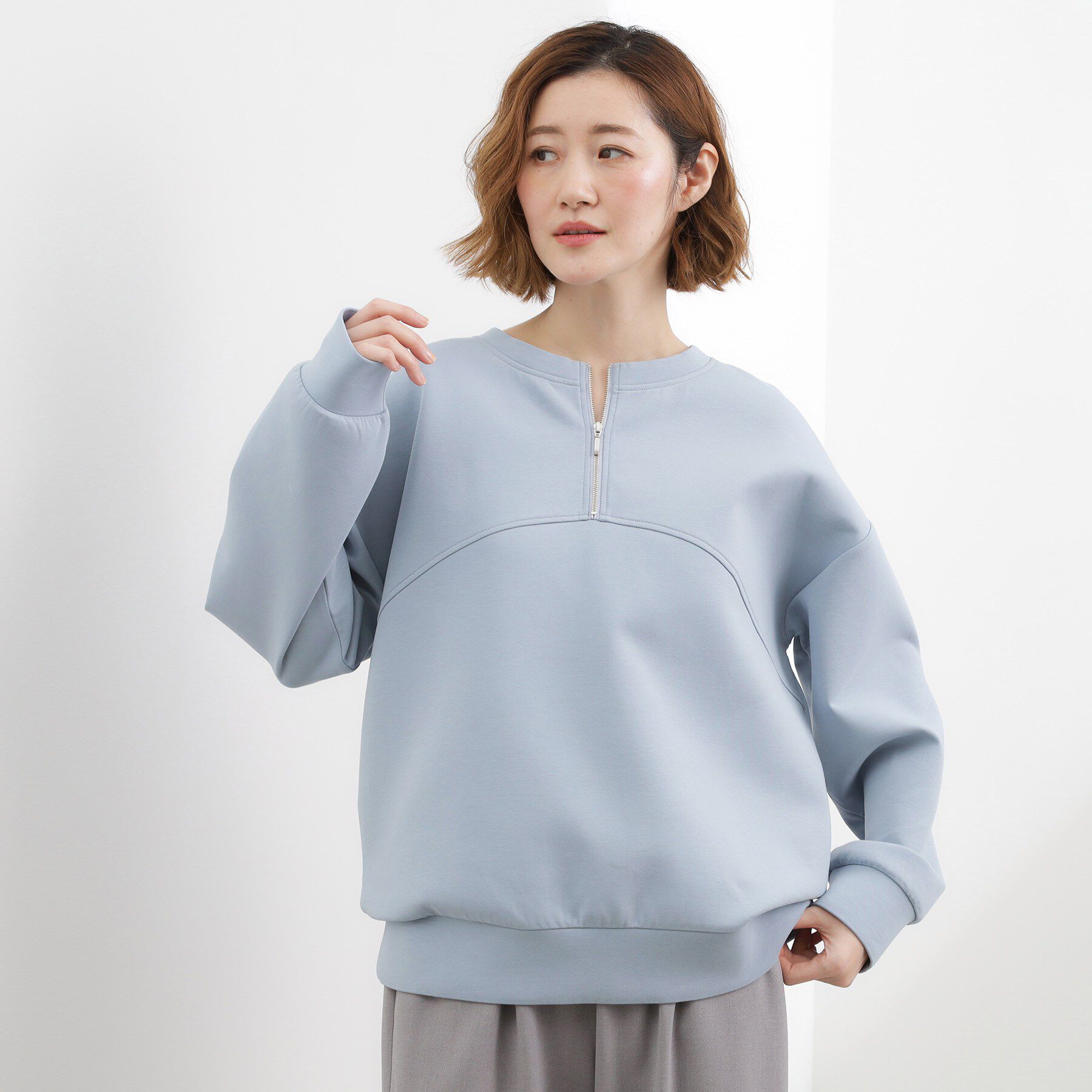 grove「2WAYハーフジップスウェット」|パーカー|