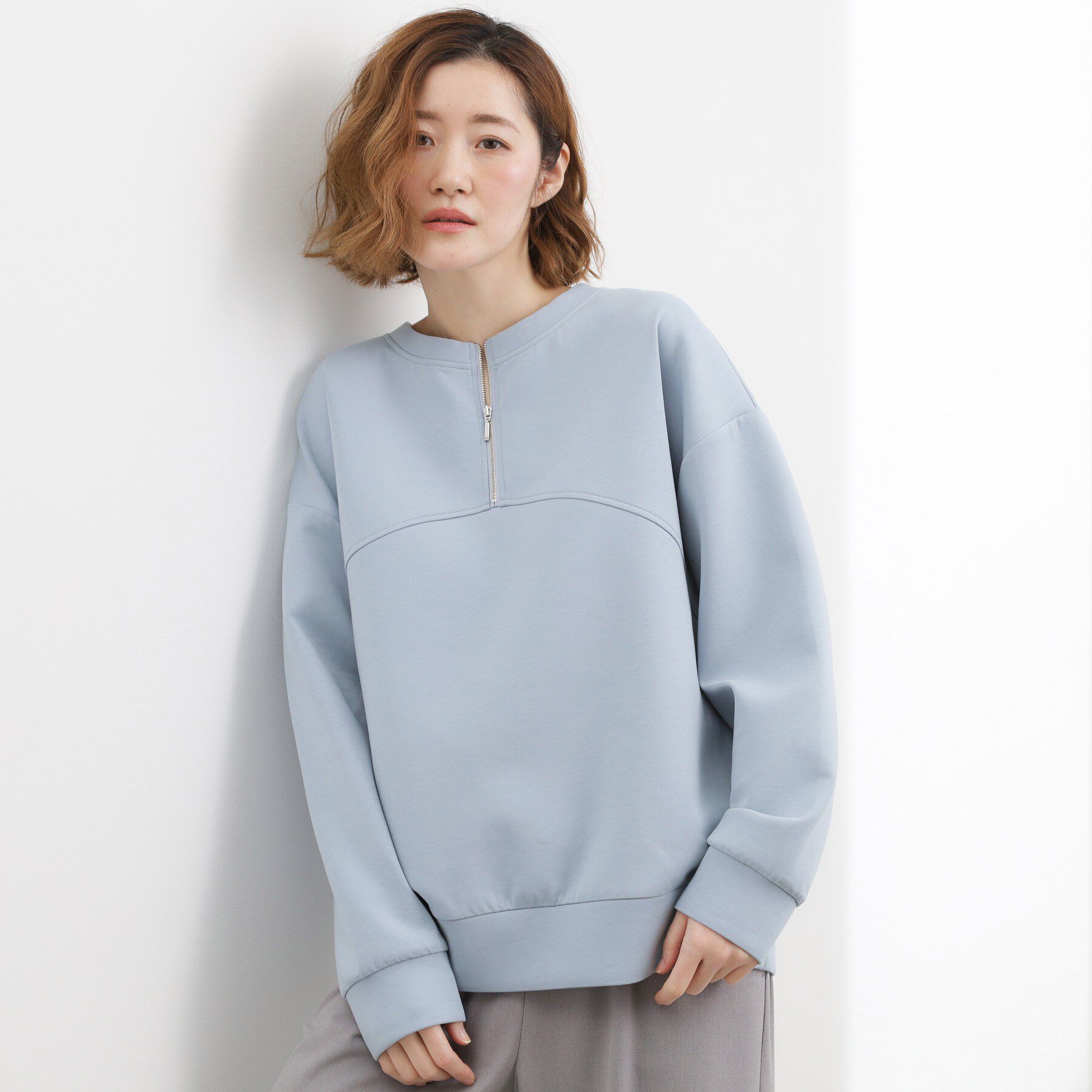 grove「2WAYハーフジップスウェット」|パーカー|