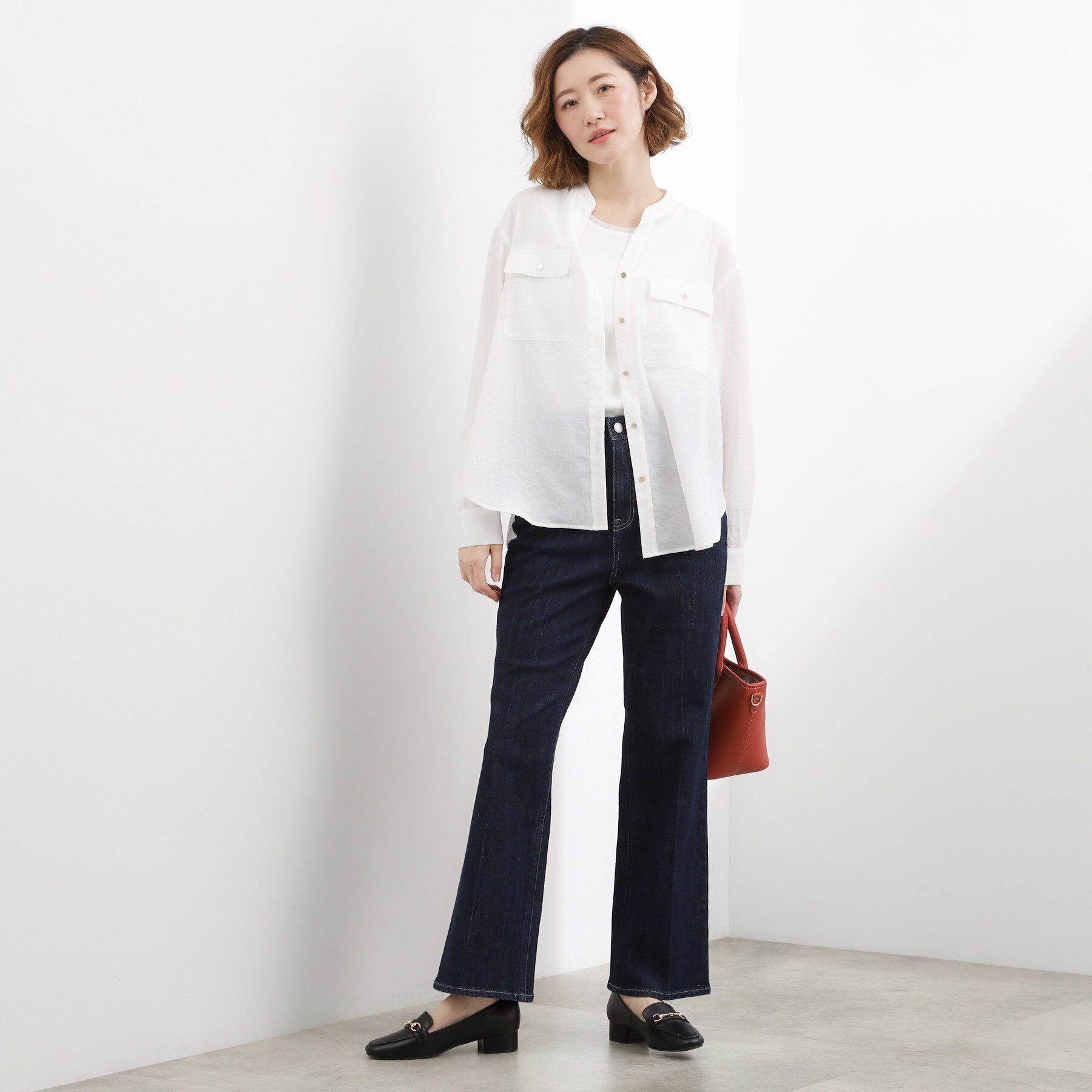 grove「【貴島明日香さん着用】お仕事も普段も。今どきワークシャツブラウス」|シャツ・ブラウス|