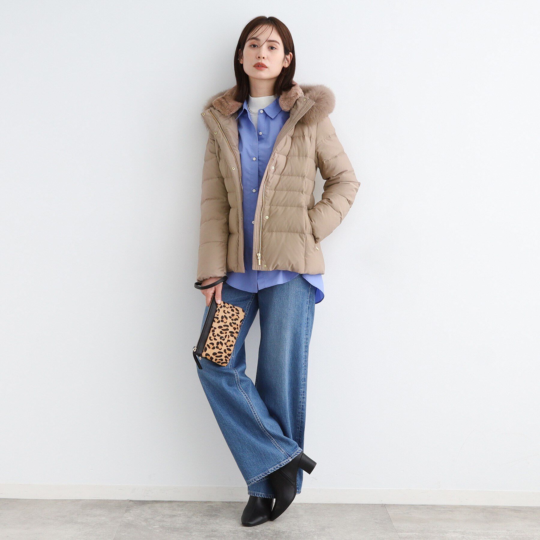 INDIVI「【名品／撥水／抗菌防臭】ショート リサイクルダウンコート」|ダウン|