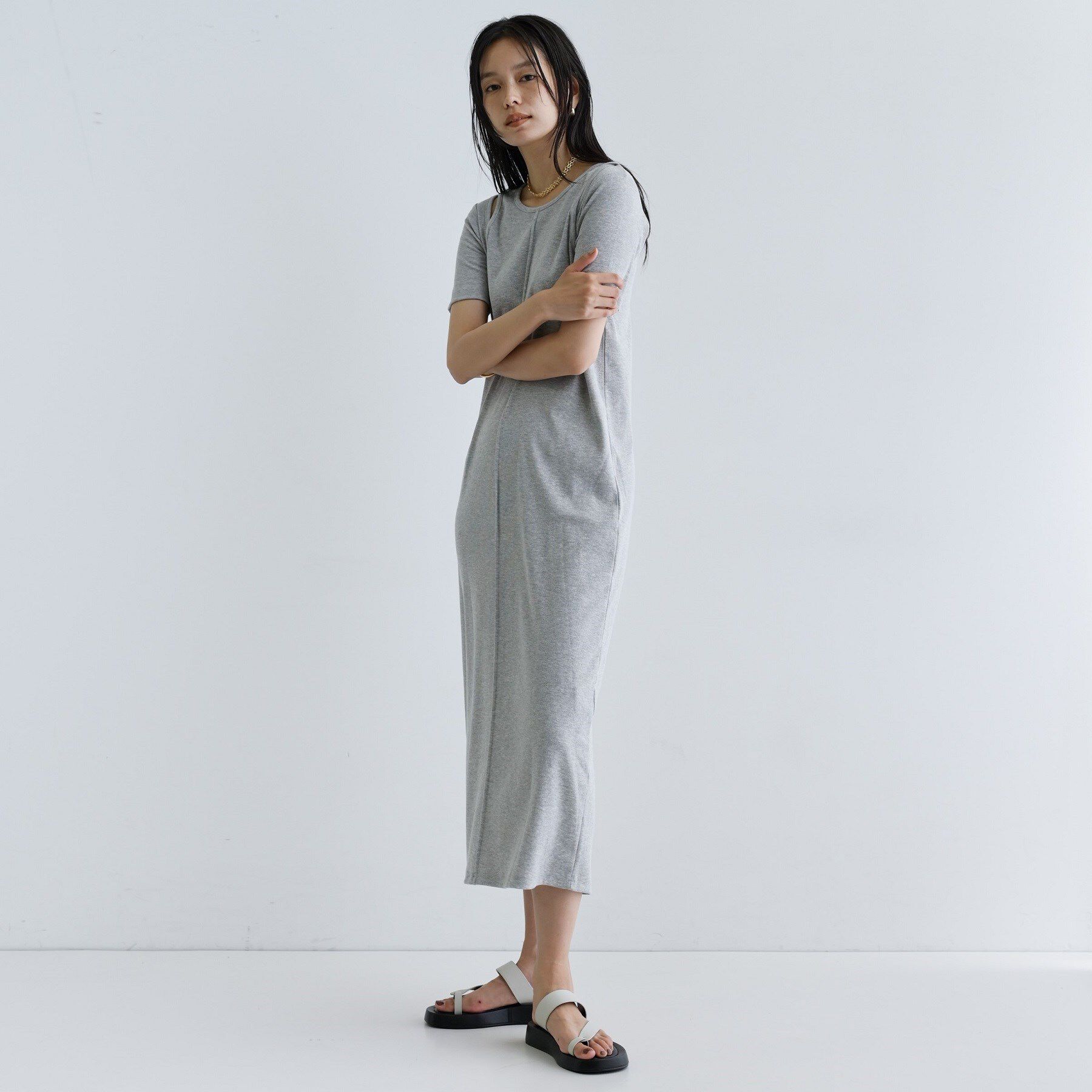 GALLEST「【一部店舗限定】リブカットソーワンピース」|ワンピース|