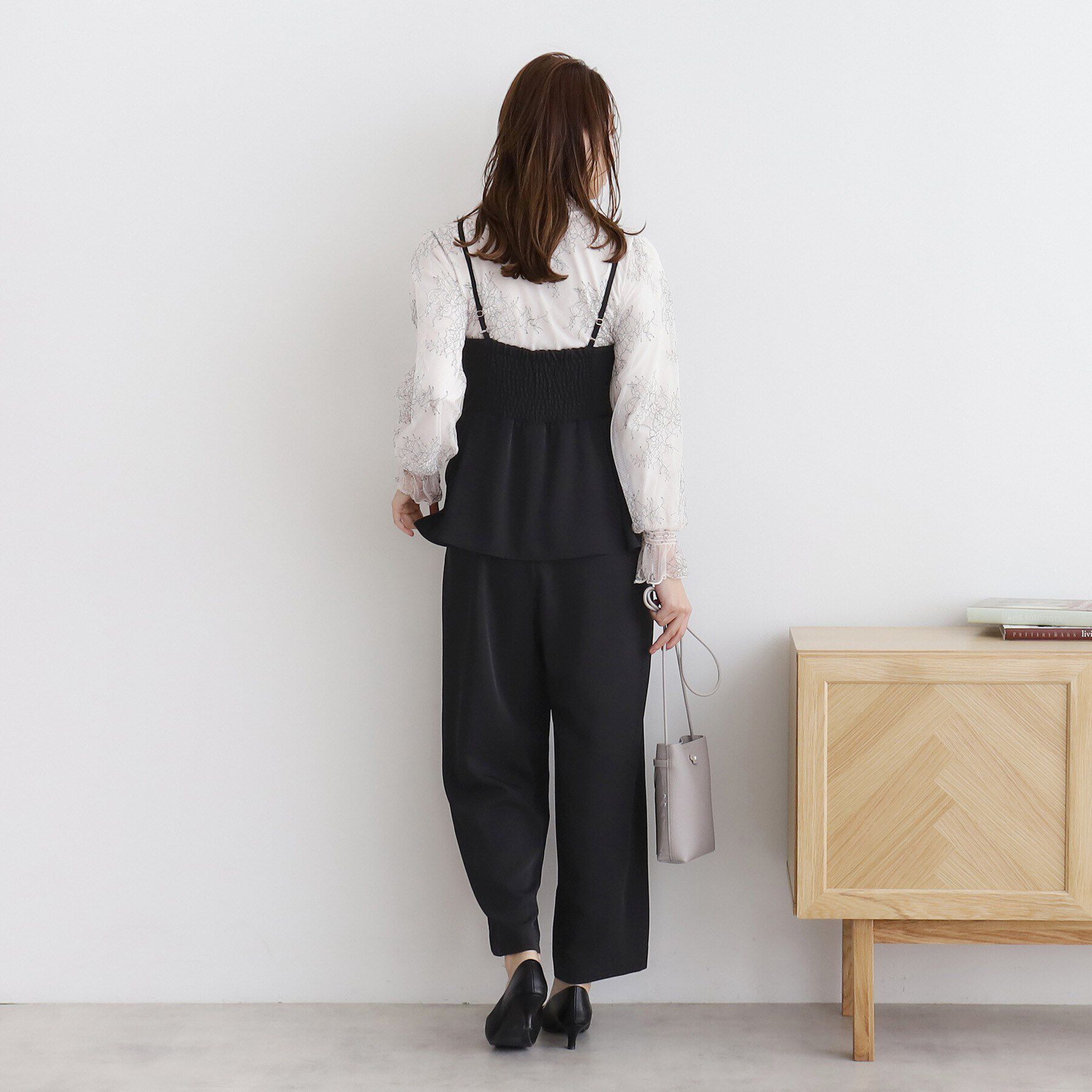 index「ペプラムレイヤードサロペット【洗濯機洗い可/イージーアイロン】」|オールインワン|