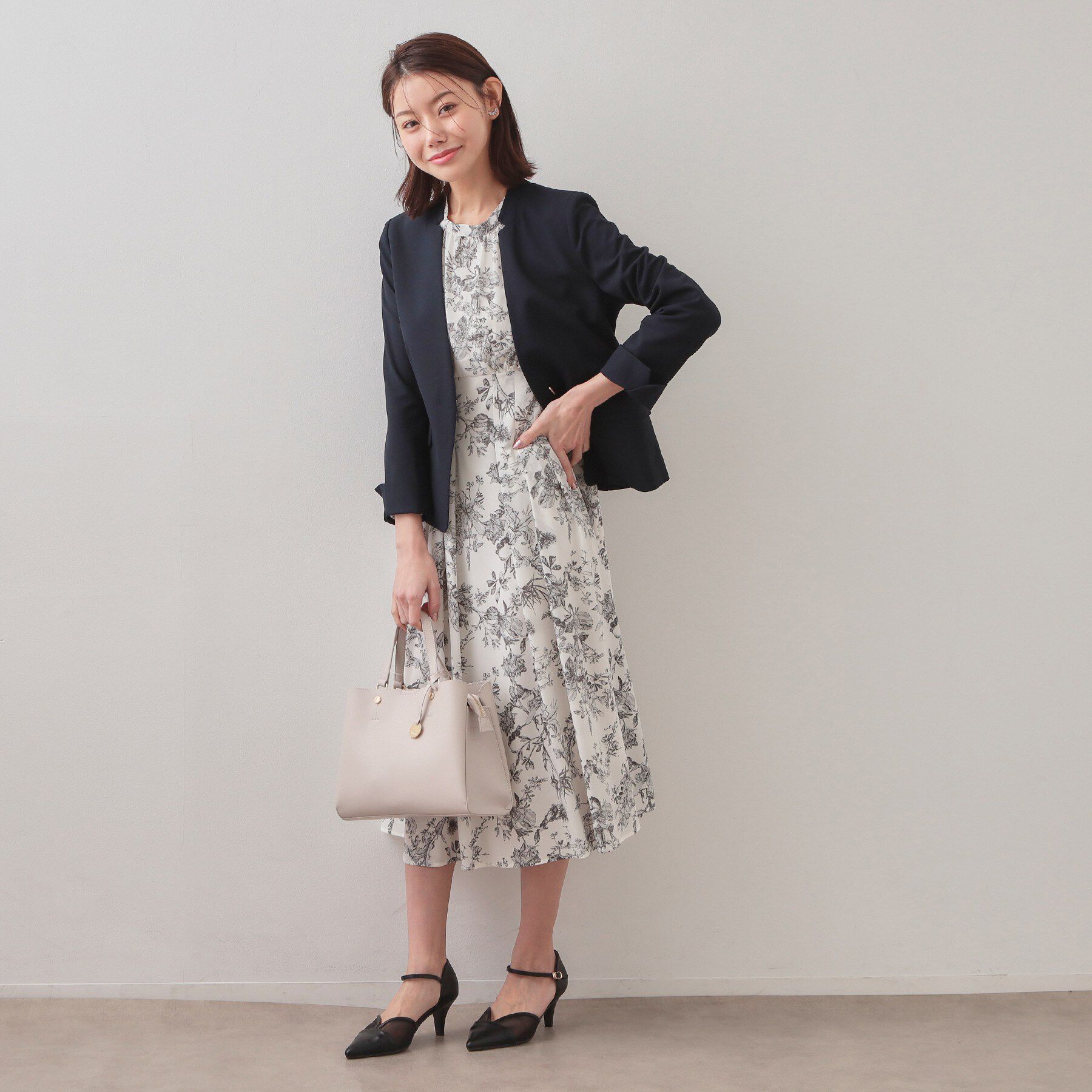 index「セットアップ対応 ノーカラージャケット【ウォッシャブル・接触冷感・吸水速乾・防シワ・ストレッチ】」|ノーカラージャケット|