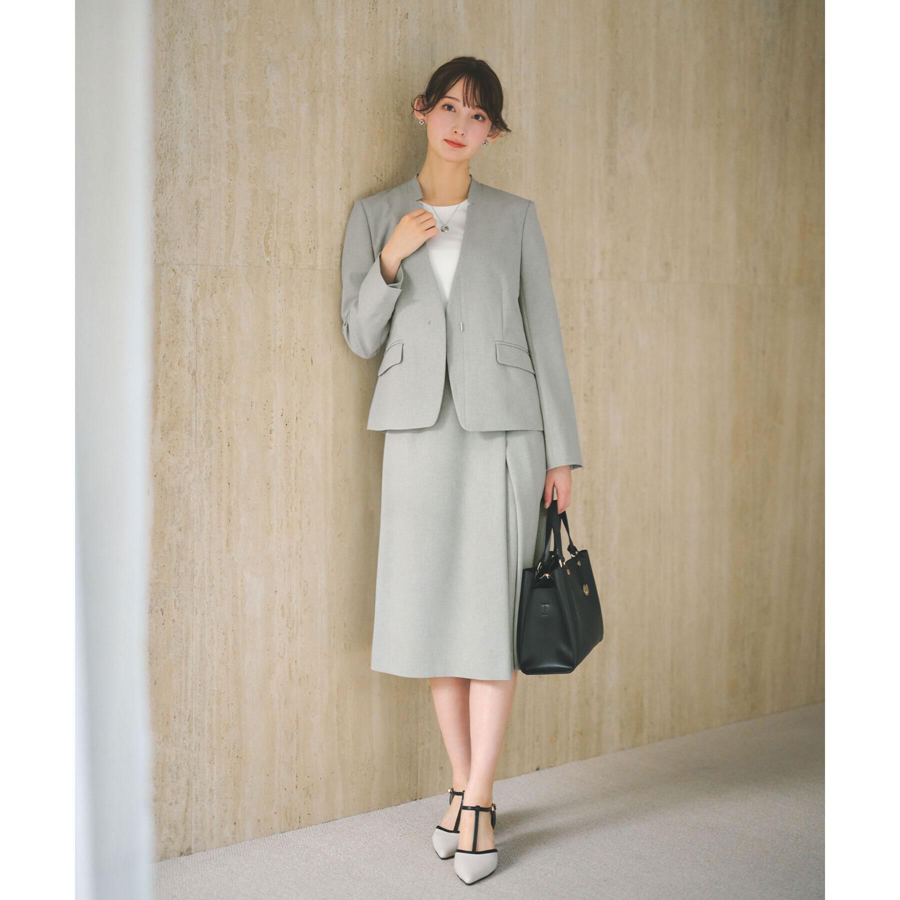 index「セットアップ対応 ノーカラージャケット【ウォッシャブル・接触冷感・吸水速乾・防シワ・ストレッチ】」|ノーカラージャケット|