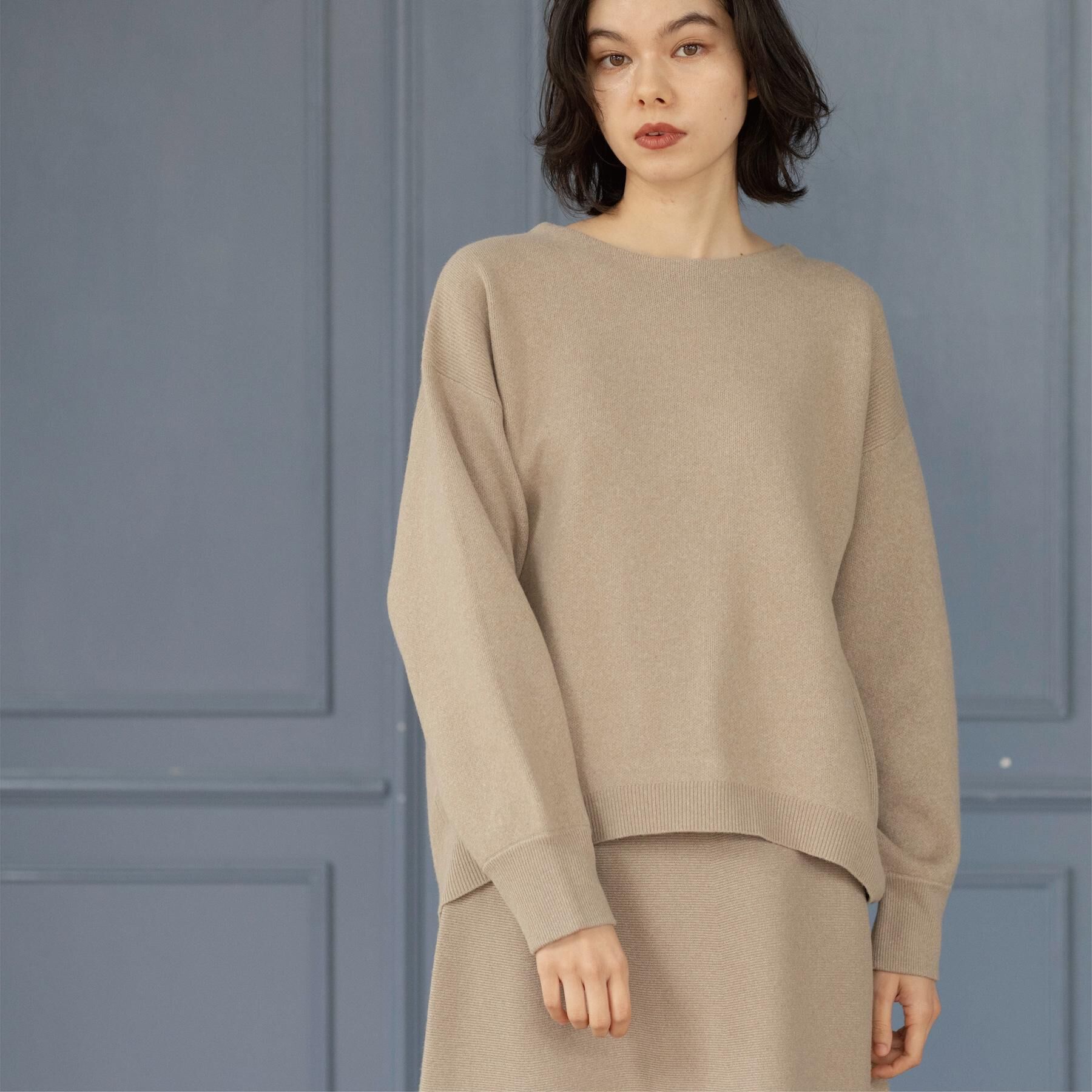 OPAQUE.CLIP「サイド編地切替ニットトップス/セットアップ対応【洗濯機OK】」|ニット・セーター|ベージュ(052)