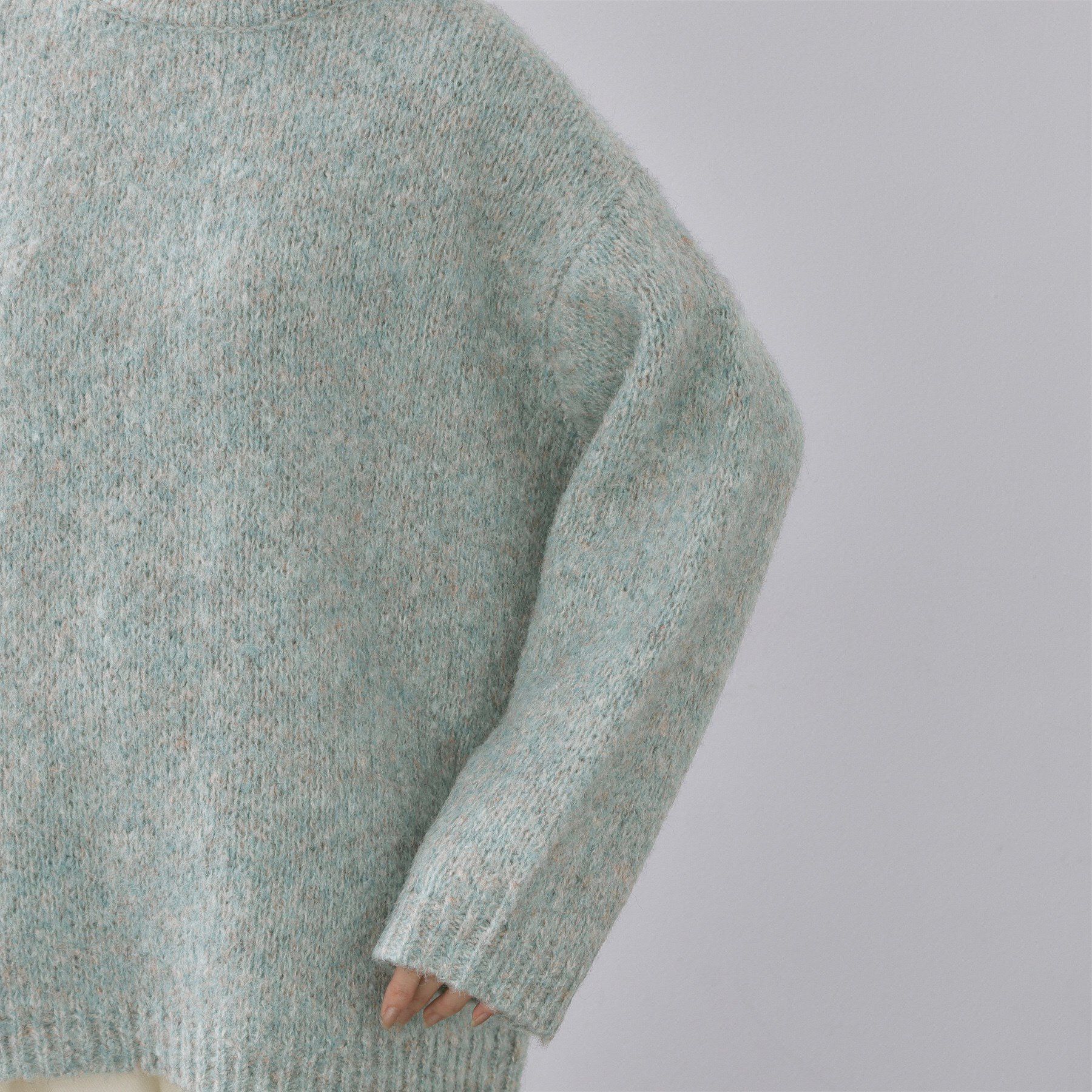 OPAQUE.CLIP「カラーMIXリラクシーミドルゲージニット【洗濯機OK】」|ニット・セーター|