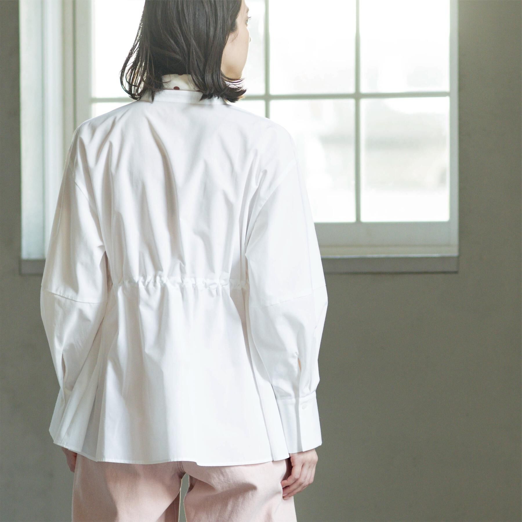 OPAQUE.CLIP「ストライプペプラムデザインブラウス【洗濯機OK】」|シャツ・ブラウス|