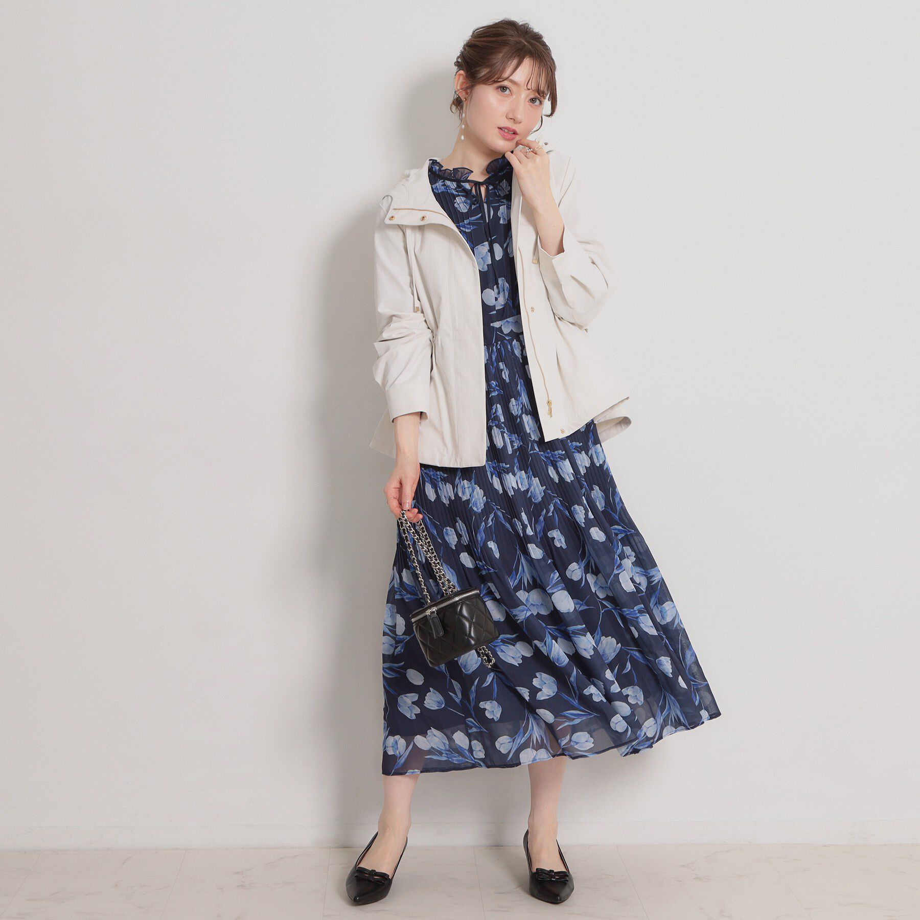 Couture broach「【洗える・着映え】チューリップ柄 ワンピース」|ワンピース|