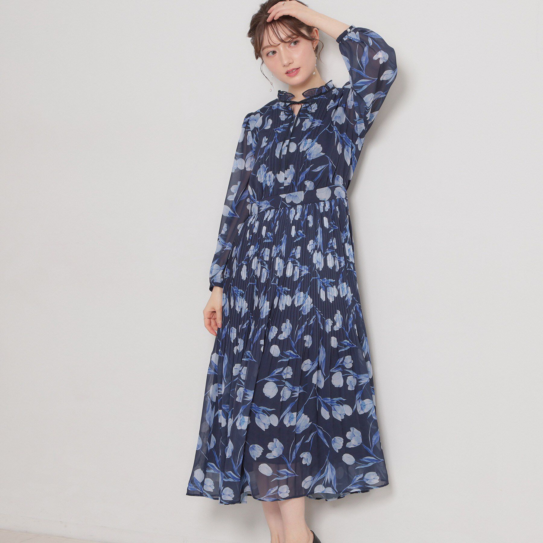 Couture broach「【洗える・着映え】チューリップ柄 ワンピース」|ワンピース|